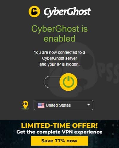 Cyberghost Chrome extension