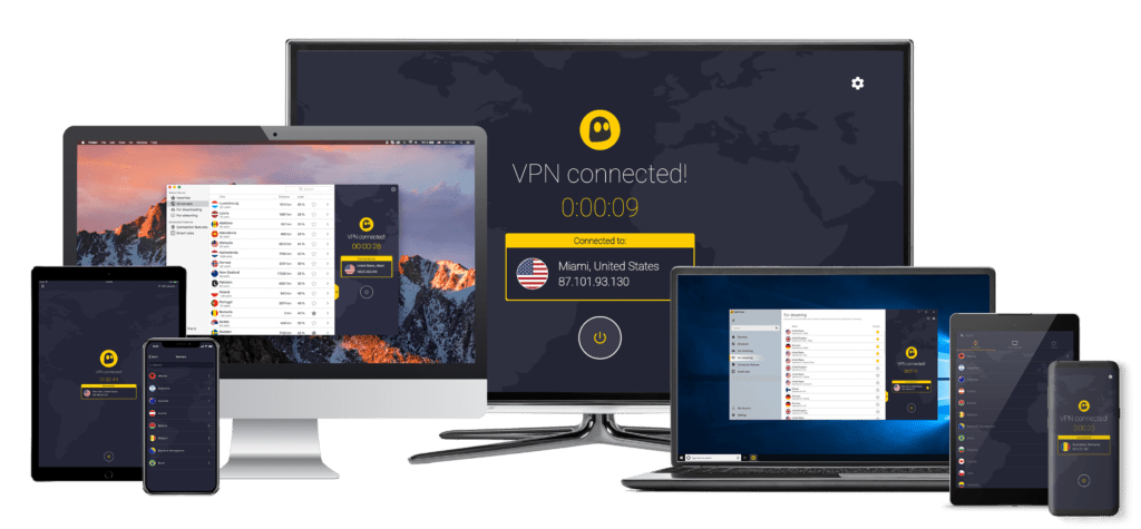 Cyberghost VPN apps on devices