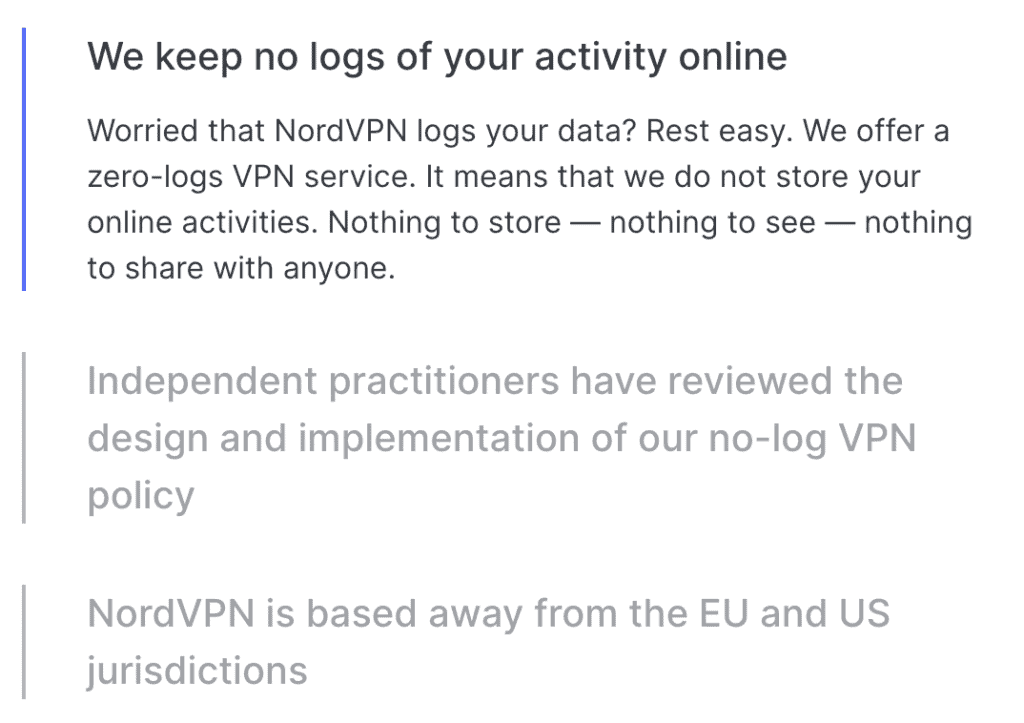 NordVPN no-logging claims