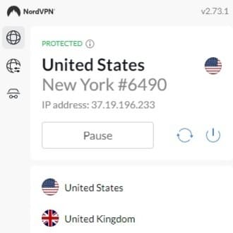 Step 4. Connect to a VPN server on a browser extension