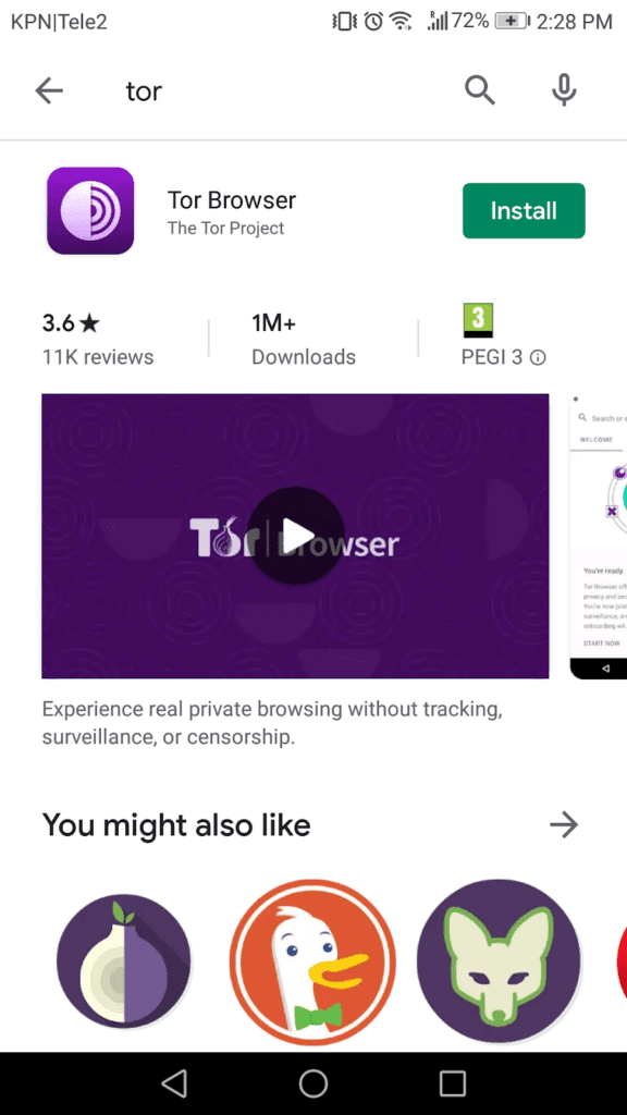 TorBrowser App On GooglePlay