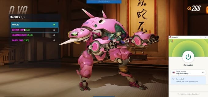 Using ExpressVPN for Overwatch