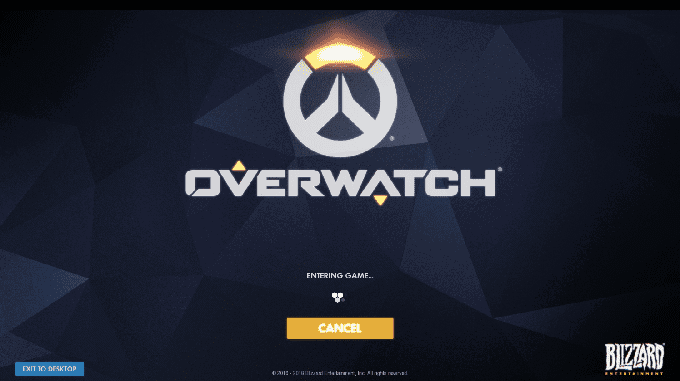 Overwatch launch screen