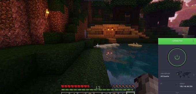 Playing Minecraft using Private Internet Acess