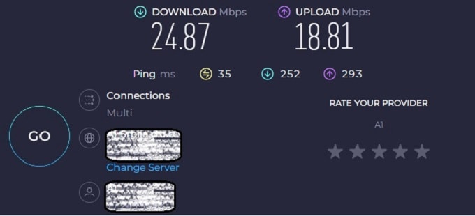 Speed Test on A VPN for Minecraft