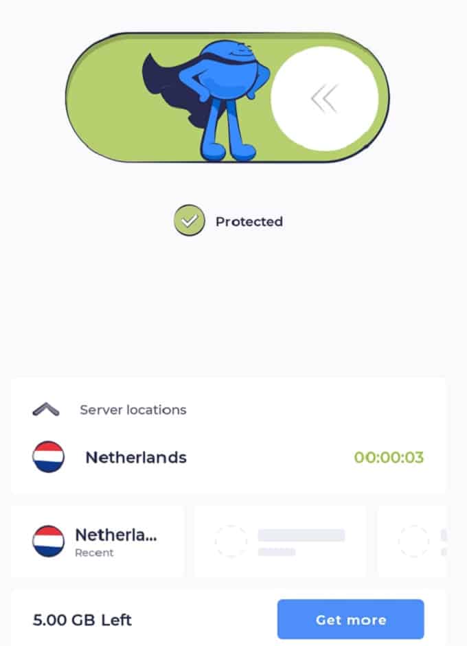AtlasVPN Connected to a Server