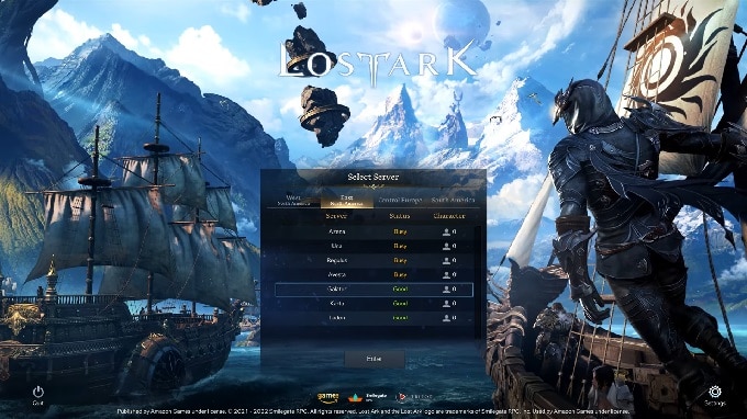 Lost Ark Launch screen
