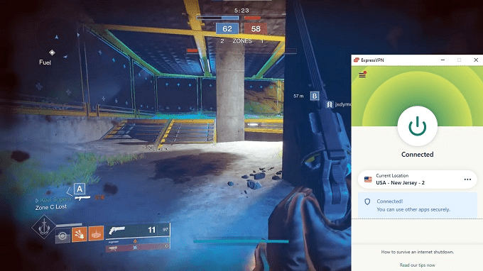 Playing Destiny 2 with ExpressVPN