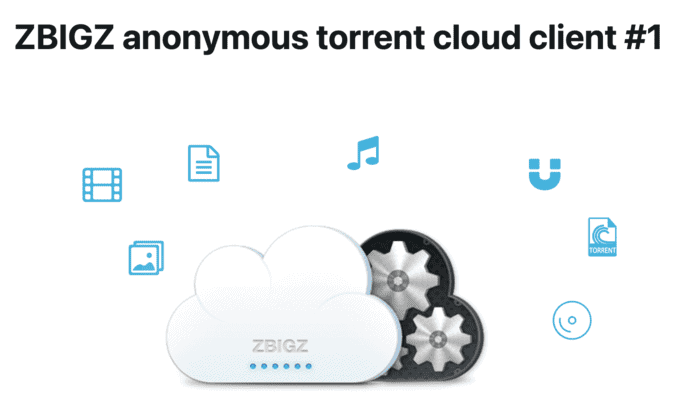 ZBIGZ anonymous torrent cloud client page