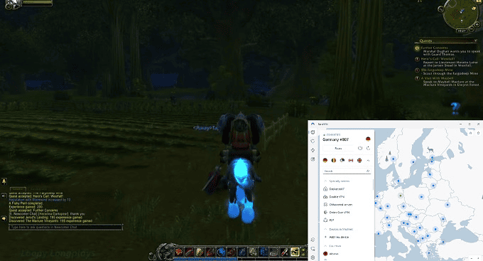 Playing World of Warcraft with NordVPN
