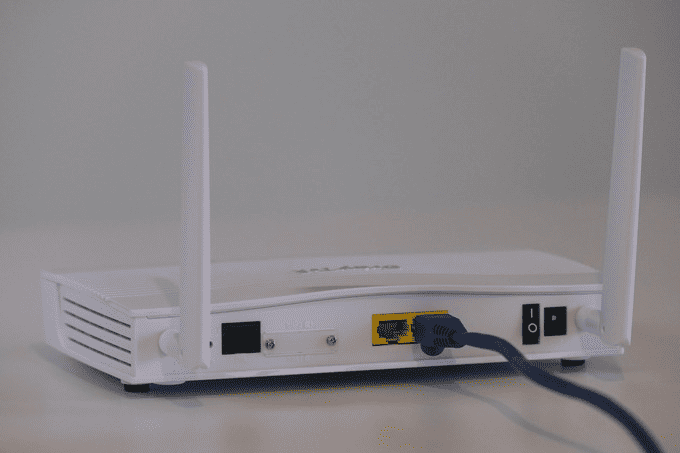Router with Ethernet cable