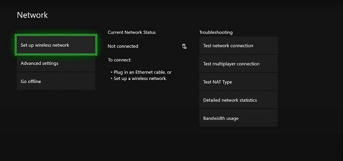 Xbox Network settings