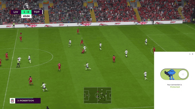 Playing FIFA with AtlasVPN